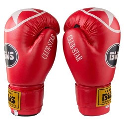 Боксерські рукавички BWS Club, 12oz, червоний., код: BCLUB-12R-WS