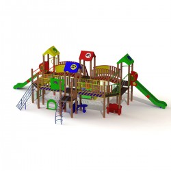 Дитячий ігровий комплекс Miros “МегаБастіон” 11620х6750х3470 мм, код: DIO846 Дитячий ігровий комплекс Miros “МегаБастіон” 11620х6750х3470 мм, код: DIO846