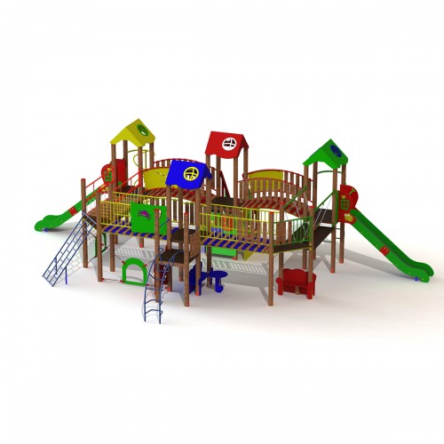 Дитячий ігровий комплекс Miros “МегаБастіон” 11620х6750х3470 мм, код: DIO846 Дитячий ігровий комплекс Miros “МегаБастіон” 11620х6750х3470 мм, код: DIO846