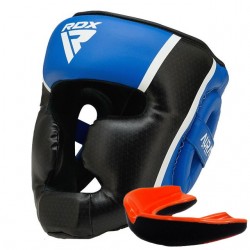 Боксерський шолом RDX Aura Plus T-17 XL, синій-чорний, код: HGR-T17UB-XL+