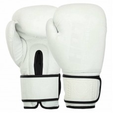 Боксерські рукавиці шкіряні Hard Touch 12 унцій, білий, код: BO-4230_12W