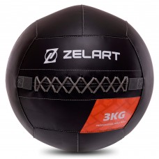 М"яч волбол для кросфіту та фітнесу Zelart Wall Ball 3кг, чорний, код: TA-7822-3_BK
