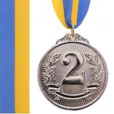 Медаль спортивна зі стрічкою PlayGame Liberty срібна, код: C-4872_S