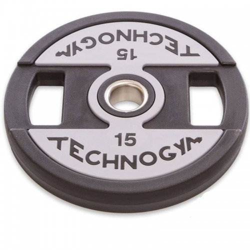 Диски поліуретанові Technogym з хватом і металевою втулкою 15кг (d-51мм), код: TG-1837-15-S52 Диски поліуретанові Technogym з хватом і металевою втулкою 15кг (d-51мм), код: TG-1837-15-S52