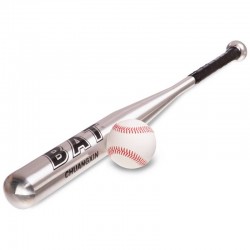 Біта бейсбольна PlayGame 810мм, срібний, код: C-1864_GR