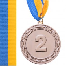Медаль спортивна зі стрічкою PlayGame Ability срібна, код: C-4841_S-S52