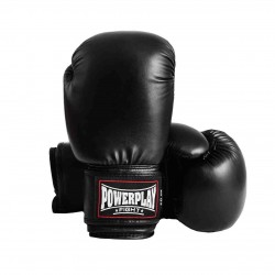 Боксерські рукавиці PowerPlay чорні 12 унцій, код: PP_3004_12oz_Black