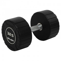 Гантель цільна професійна CPU покриття Zelart 1х32,5кг, чорний, код: TA-3111-32_5