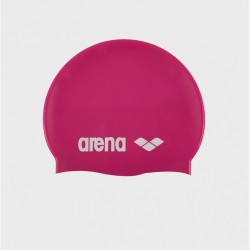 Шапка для плавання Arena Classic Silicone фуксія-білий, код: 3468333887458