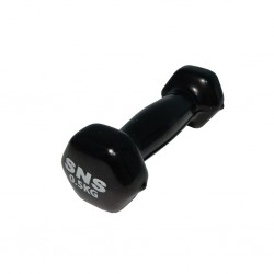 Гантель вінілова SNS 1х0,5 кг, чорний, код: 12327-SNS