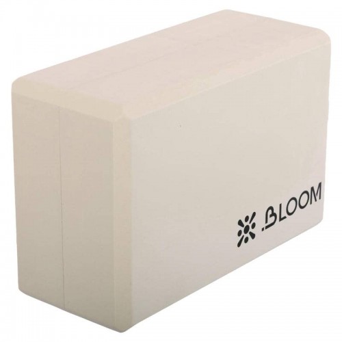 Блок для йоги пробковий Bloom 229x100x150 мм, білий, код: LB7040_W