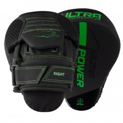 Лапи боксерські PowerPlayPro Carbon Ultra Series PU (пара), чорний-зелений, код: PP_3044_Bl/Green