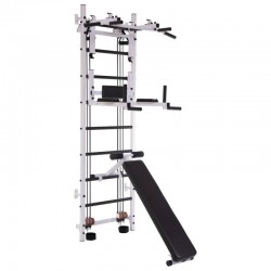 Шведська стінка з лавою BioGym для преса та спини Крос-тренер Full біла, код: L-6774-S52 Шведська стінка з лавою BioGym для преса та спини Крос-тренер Full біла, код: L-6774-S52