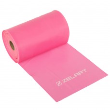 Стрічка еластична для фітнесу та йоги Zelart 12000х150х0,4 мм, рожевий, код: FI-5361-2