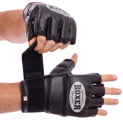 Рукавички для змішаних єдиноборств MMA Boxer L чорний, код: 5021_LBK