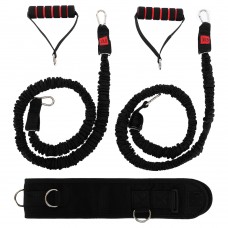 Пояс для вибігання еспандер для відпрацювання швидкості та вибухової сили BioGym довжина 1,15м, чорний, код: 8039-S52