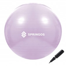 М"яч для фітнесу (фітбол) Springos Anti-Burst 650 мм, фіолетовий, код: FB0011