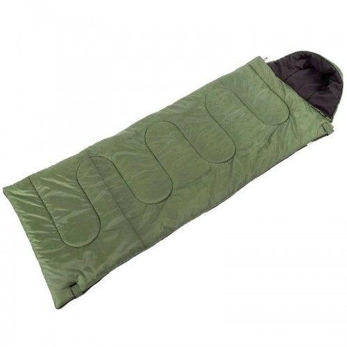 Спальний мішок ковдра Camping з капюшоном, темно-зелений, код: SY-4733-R_DG Спальний мішок ковдра Camping з капюшоном, темно-зелений, код: SY-4733-R_DG