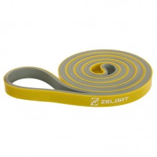 Гума петля для підтягувань та тренувань стрічка силова Zelart Power Loop 2080x13x4.5мм, XXS (2-15 кг), жовтий, код: FI-5439-2