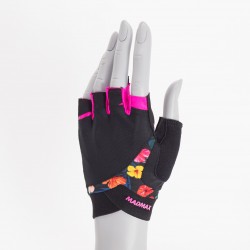 Рукавички для фітнесу MadMax MFG-770 Flower Power Gloves Black/Pink XS, код: MFG-770_XS