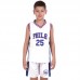 Форма баскетбольна підліткова PlayGame NB-Sport NBA Phila 25 S (6-8 років), ріст 120-130см, синій-білий, код: BA-0927_SBLW