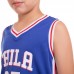 Форма баскетбольна підліткова PlayGame NB-Sport NBA Phila 25 S (6-8 років), ріст 120-130см, синій-білий, код: BA-0927_SBLW