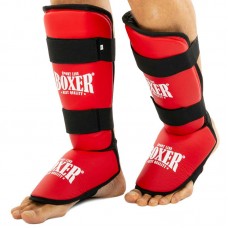 Захист гомілки та стопи для єдиноборств Boxer, розмір XL, червоний, код: BO-2002-N_XLR Захист гомілки та стопи для єдиноборств Boxer, розмір XL, червоний, код: BO-2002-N_XLR