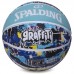 М"яч баскетбольний гумовий Spalding Graffiti №7, блакитний-синій, код: 84373Y-S52
