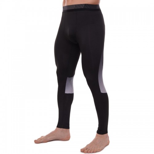 Компресійні штани тайтси чоловічі Lidong M, зріст 165-170, чорний-сірий, код: UA-501-1_MBK