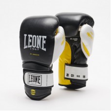 Рукавички боксерські Leone Tecnico Black Yellow 14 ун., код: 500184_14