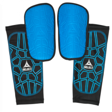 Щитки футбольні Select Shin Guard Super Safe v23 XS (зріст 134см), синій-чорний, код: 5703543311156