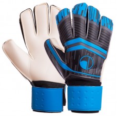 Рукавиці воротарські PlayGame з захисними вставками на пальці чорний-синій, розмір 10, код: FB-900_BKBL_10-S52