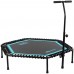 Фітнес батут для джампінгу шестикутний з ручкою LiveUp ø135см, чорний-синій, код: LP8251