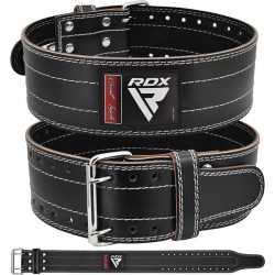 Пояс для важкої атлетики RDX Leather Black/White L 403002-RX Пояс для важкої атлетики RDX Leather Black/White L 403002-RX