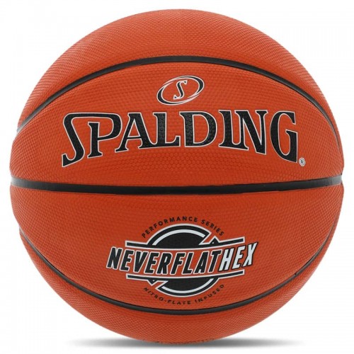 М'яч баскетбольний гумовий Spalding Neverflat Hex №7, помаранчевий, код: 84440Y-S52 М'яч баскетбольний гумовий Spalding Neverflat Hex №7, помаранчевий, код: 84440Y-S52