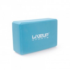 Блок для йоги LiveUp EVA Brick 229x152x76 мм, блакитний, код: 6951376103168