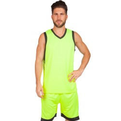 Форма баскетбольна чоловіча PlayGame Lingo 3XL (ріст 175-180), салатовий-чорний, код: LD-8017_3XLLGBK