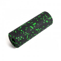 Масажний ролик (роллер) гладкий PowerPlay Mini EPP Foam Roller 150x53 мм, чорний-зелений, код: PP_4346_Green_(15x5)