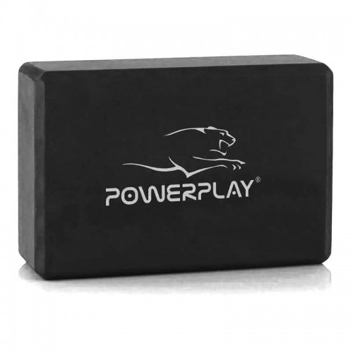 Блок для йоги PowerPlay Yoga Brick EVA чорний, код: PP_4006_Black