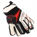 Воротарські рукавиці Soccermax розмір 8, білий-чорний-червоний, код: GK-4341_8WBKR