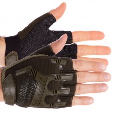 Тактичні рукавички з відкритими пальцями Mechanix L оливковий, код: BC-4926_LOL