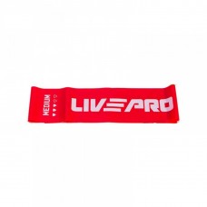 Еспандер стрічка LivePro Fitness Band Medium 2000х150х0,5 мм (6,8кг), червоний, код: 6951376153675