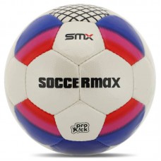 М'яч футбольний Soccermax Crystal №5 PU, білий-червоний, код: FB-4192_WR