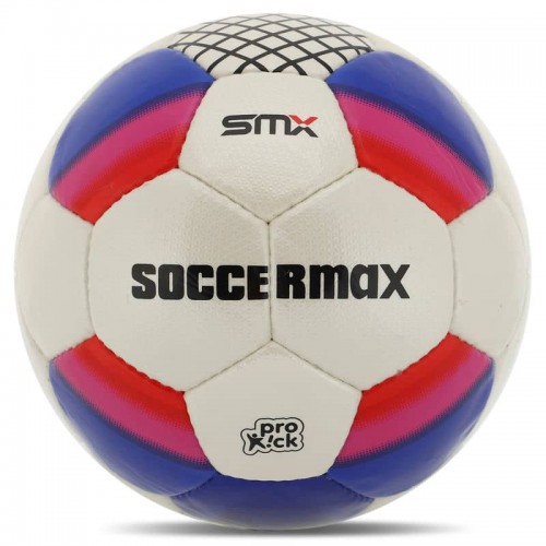 М'яч футбольний Soccermax Crystal №5 PU, білий-червоний, код: FB-4192_WR