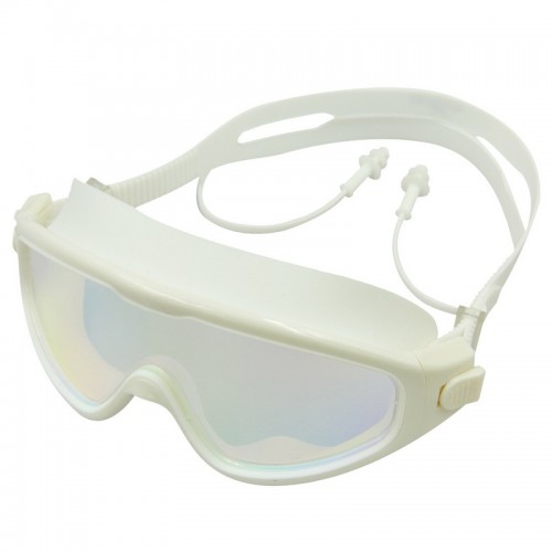 Окуляри-напівмаска для плавання Aqua Spdo з беруші в комлекті, білий, код: S1816_W