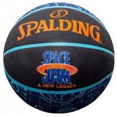 М"яч баскетбольний Spalding Space Jam Tune Court №7, чорний-синій, код: 689344412283