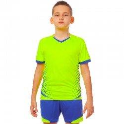 Футбольна форма підліткова PlayGame Lingo розмір 30, зріст 140-145 см, салатовий-синій, код: LD-5018T_30LGBL