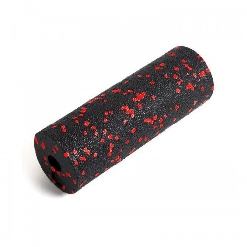 Масажний ролик (роллер) гладкий PowerPlay Mini EPP Foam Roller 150x53 мм, чорний-червоний, код: PP_4346_Red_(15x5)