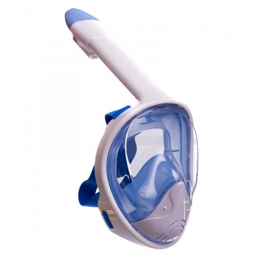 Маска для снорклинга з диханням через ніс YSE L-XL, білий-синій, код: YSE_LXLWBL