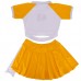 Костюм для чирлідінгу (спідниця і топ) Lidong XL (46-48), жовтий-білий, код: LD-8676_XLYW